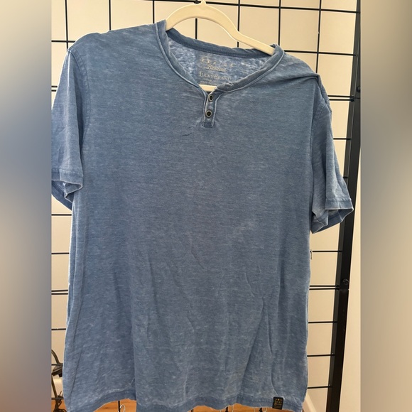 Lucky Brand | Shirts | Venice Burnout Lucky Brand Blue Henley Style T ...